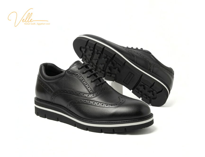 VELLE Milano Wingtip Derby – black
