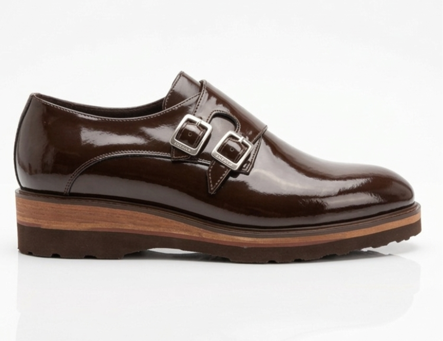 VELLE Milano Double Monk Strap – Dark Brown