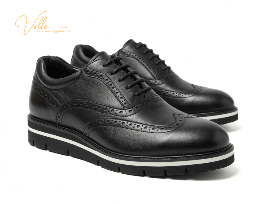 VELLE Milano Wingtip Derby – black