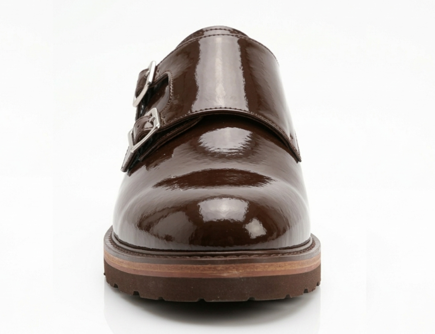 VELLE Milano Double Monk Strap – Dark Brown