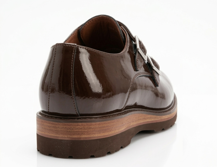 VELLE Milano Double Monk Strap – Dark Brown