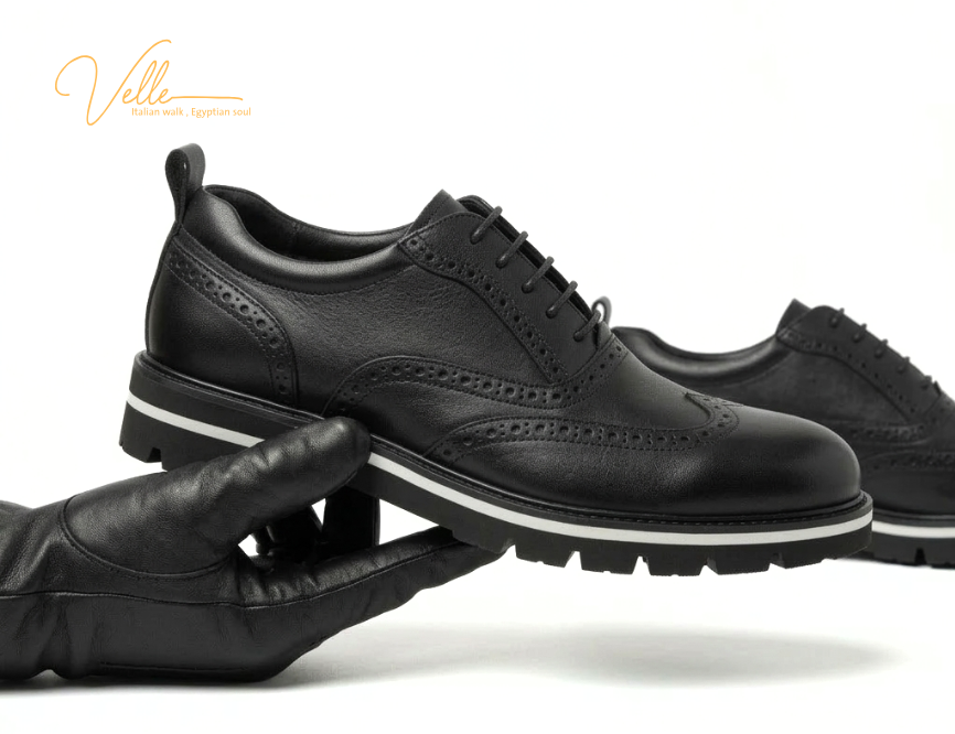 VELLE Milano Wingtip Derby – black