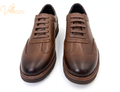 VELLE Milano Brown & Black Leather Sneakers