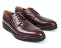 VELLE Milano Textured Leather Derby – Dark Brown