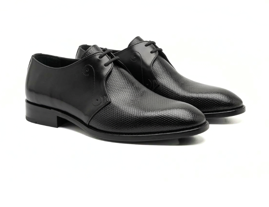 VELLE Milano Textured Derby – Black