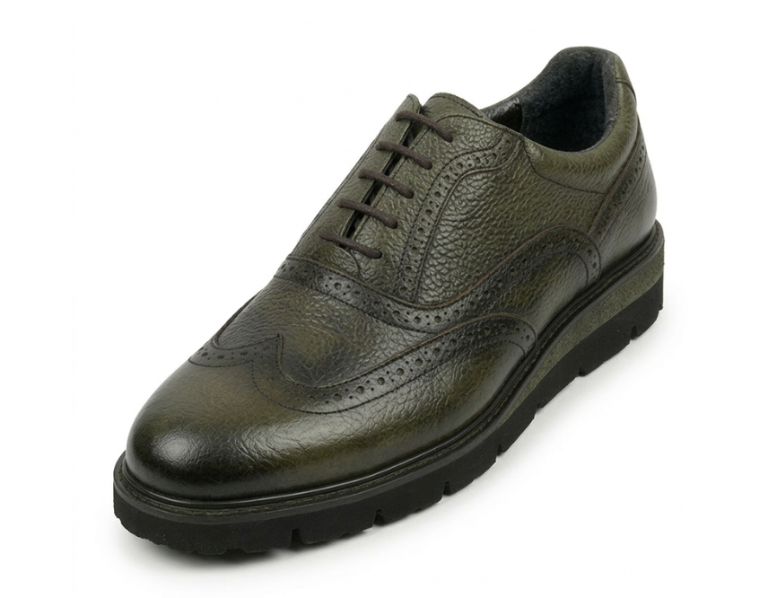 VELLE Milano Wingtip Derby – Olive Green