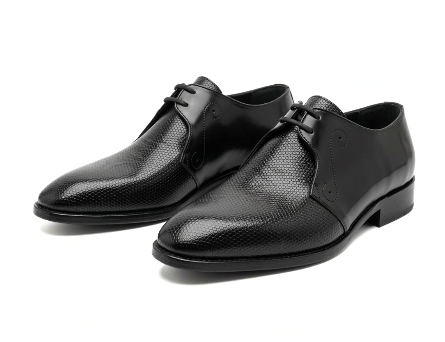 VELLE Milano Textured Derby – Black