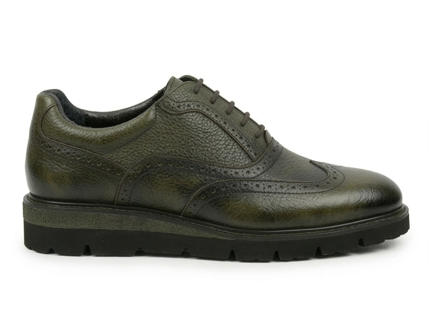 VELLE Milano Wingtip Derby – Olive Green